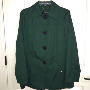 ELLEN TRACY Water Rain Resistant Coat Jacket barn Car parks Green S